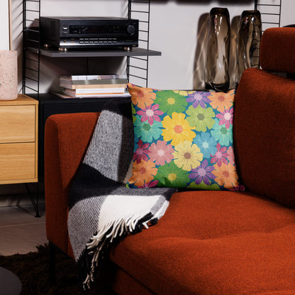 Premium Pillow Case | Vibrant Daisy Floral