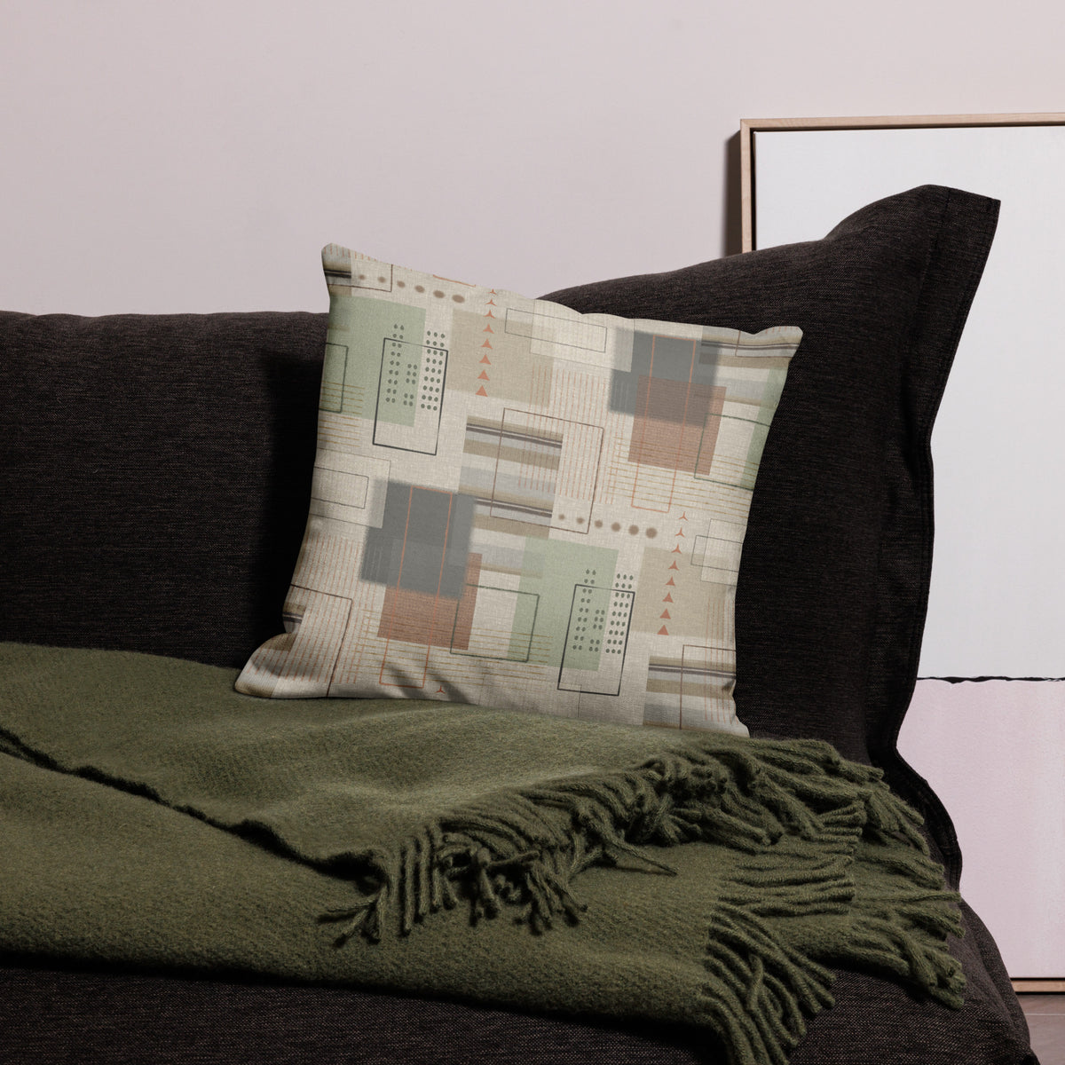 Premium Pillow Case | Geometric Patch