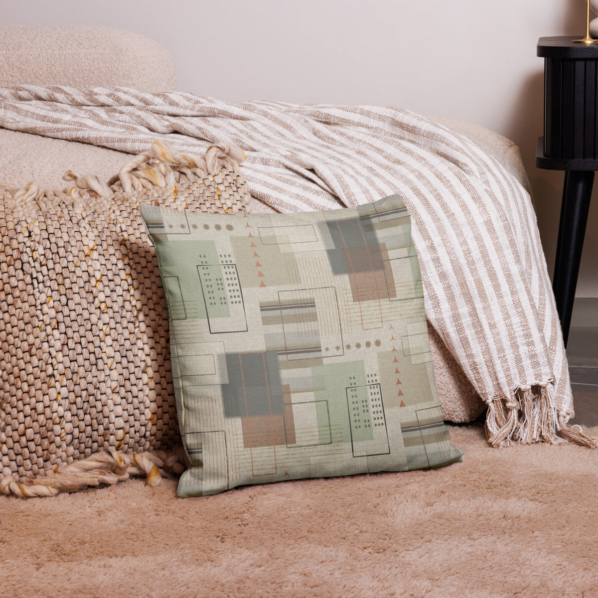 Premium Pillow Case | Geometric Patch