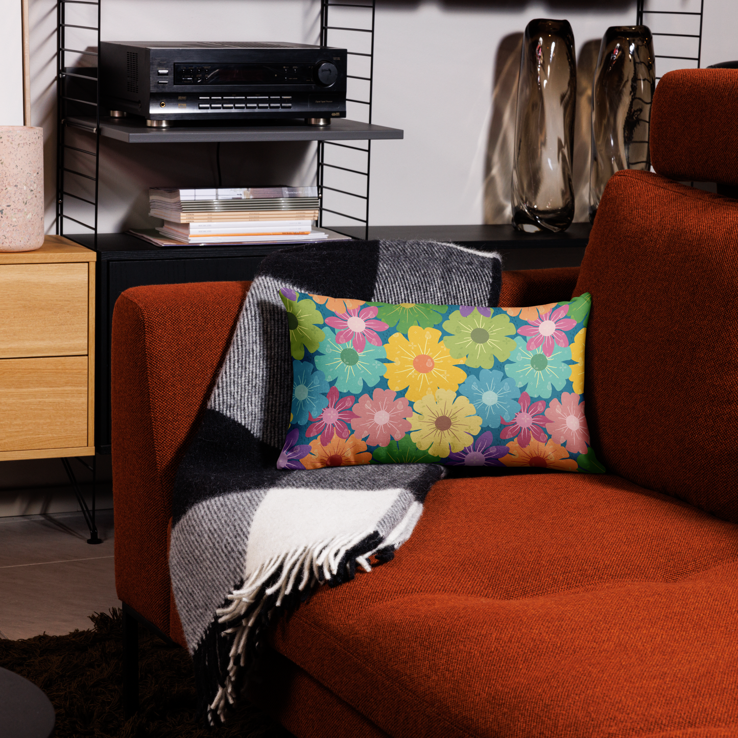 Premium Pillow Case | Vibrant Daisy Floral