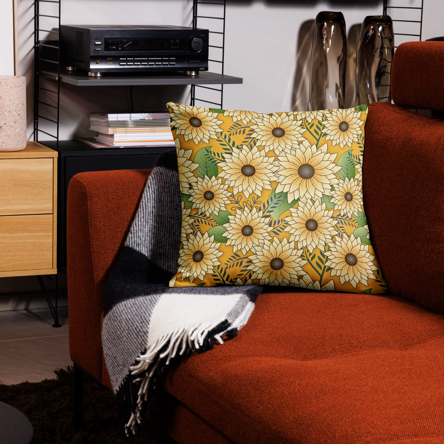 Premium Pillow Case | Bold Sunflower Garden