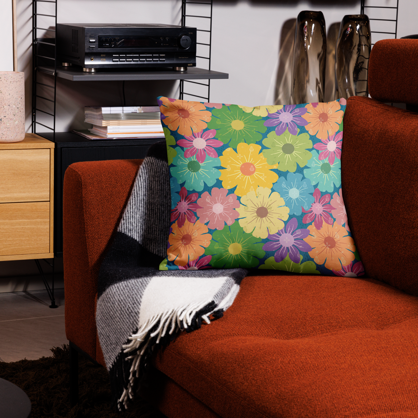 Premium Pillow Case | Vibrant Daisy Floral