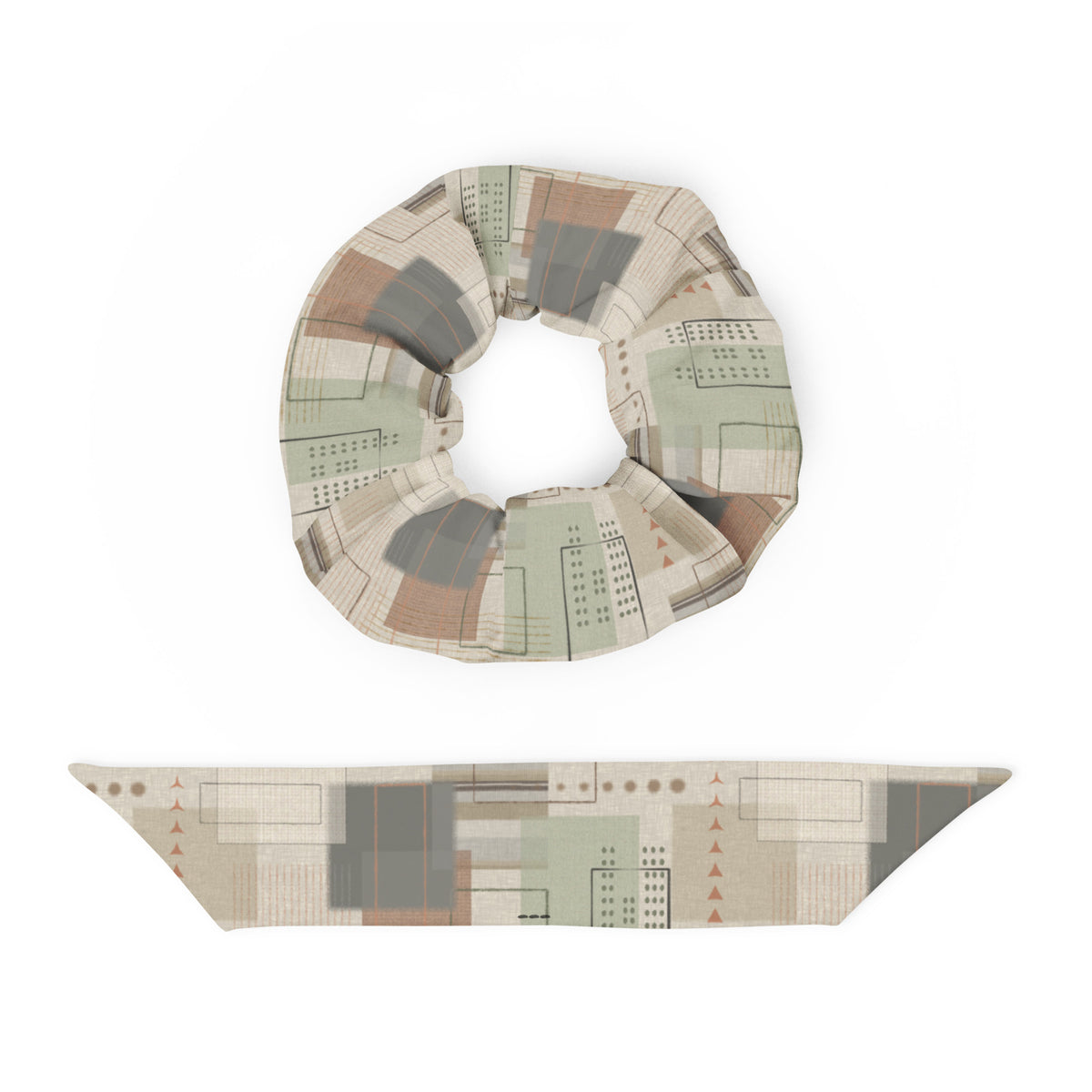 Scrunchie | Geometric Patch