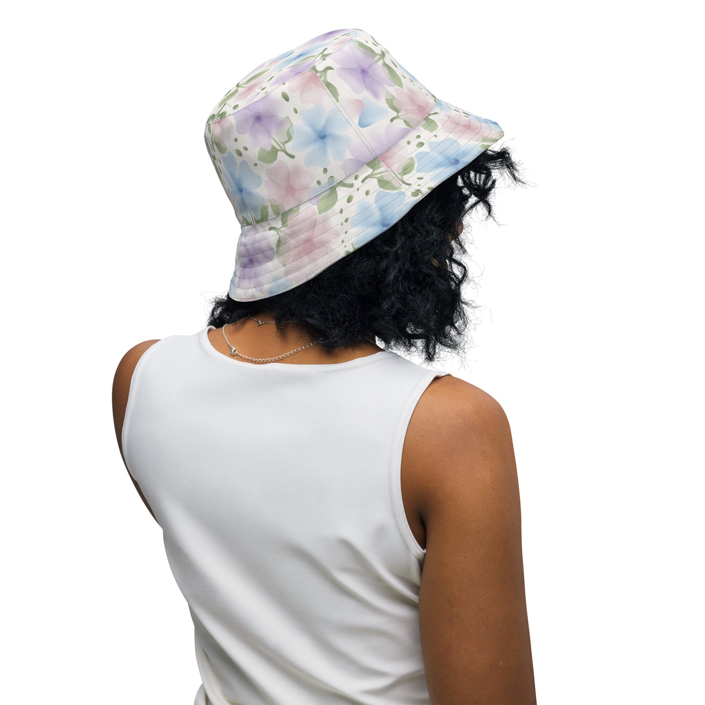 Reversible bucket hat | Watercolor Blossoms