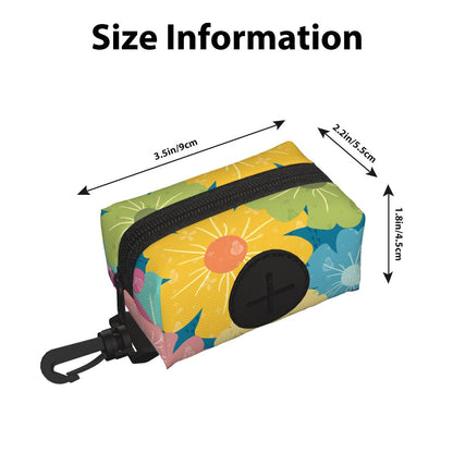 Dog Poop Bag Holder | Vibrant Daisy Floral Block Prints