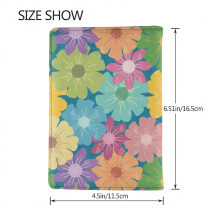 Large Passport Holder for Travel (DoubleSided) | Vibrant Daisy Floral