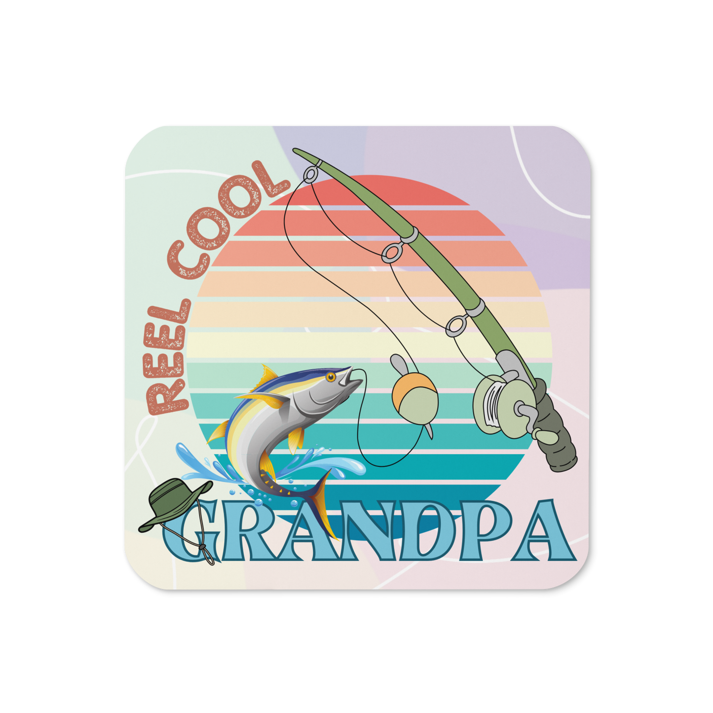 Cork-back coaster | Reel Cool Grandpa Best Grandpa Ever