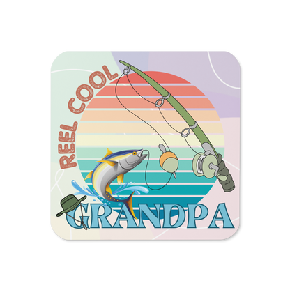 Cork-back coaster | Reel Cool Grandpa Best Grandpa Ever