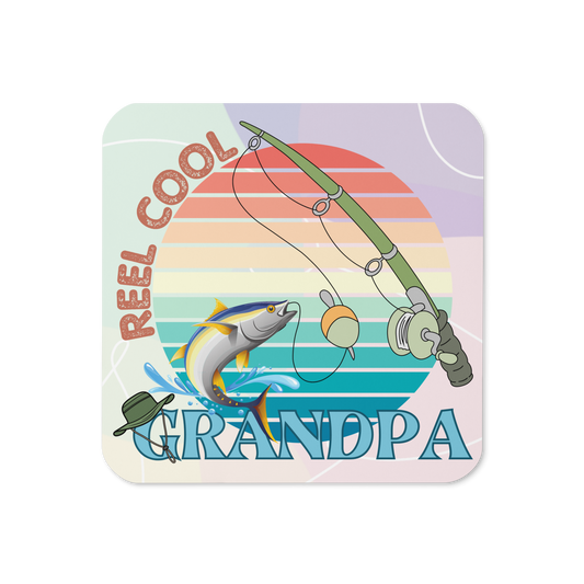 Cork-back coaster | Reel Cool Grandpa Best Grandpa Ever