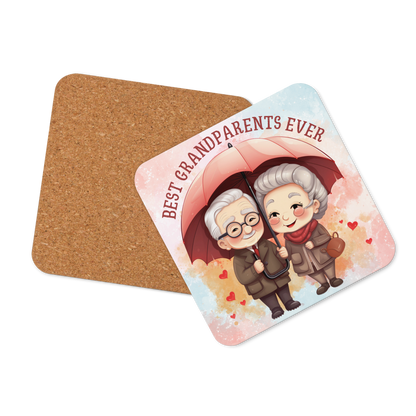 Cork-back coaster | Best Grandparents Ever Holding an Umbrella