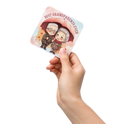 Cork-back coaster | Best Grandparents Ever Holding an Umbrella