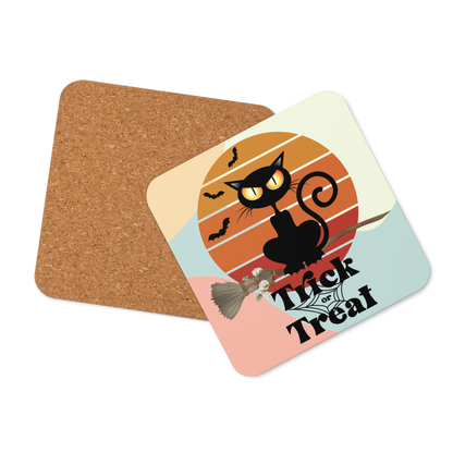 Cork-back coaster | The Witch Cat's Trick or Treat Adventure