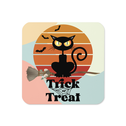 Cork-back coaster | The Witch Cat's Trick or Treat Adventure