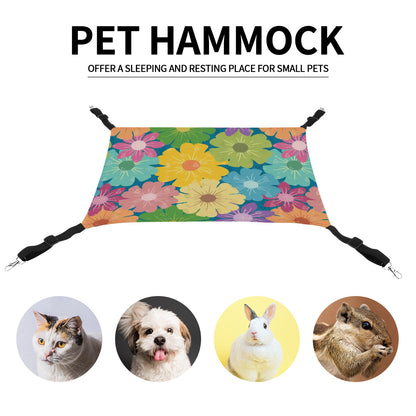 Pet Hammock | Vibrant Daisy Floral Block Prints