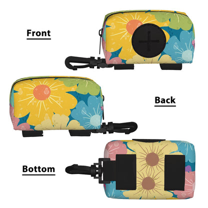 Dog Poop Bag Holder | Vibrant Daisy Floral Block Prints