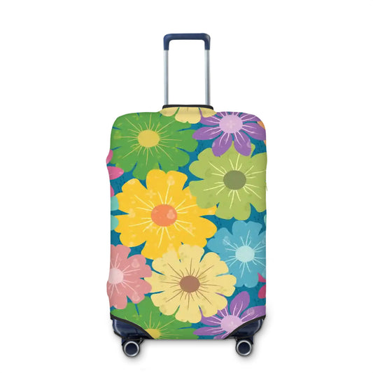 Thickened Luggage Cover | Vibrant Daisy Floral Block Prints