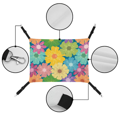 Pet Hammock | Vibrant Daisy Floral Block Prints