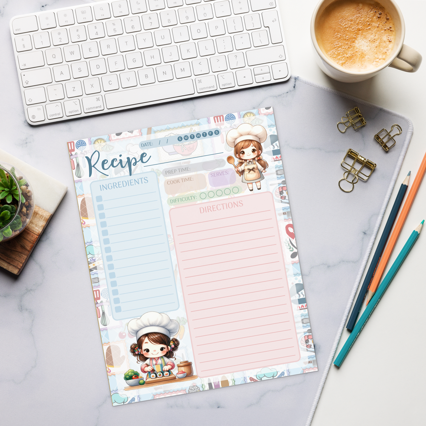 Notepad (Large) | Chef Recipe Notepad 1