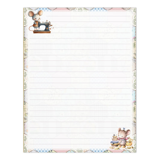 Notepad (Large) | Patchwork Revival Sewing Mouse Letterhead