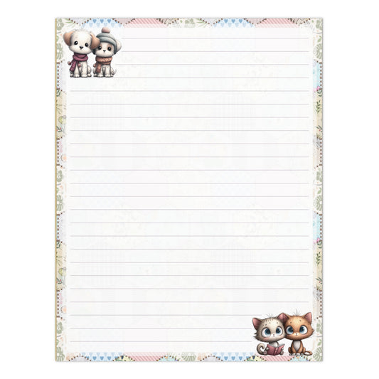 Notepad (Large) | Patchwork Revival Dog and Cat Letterhead