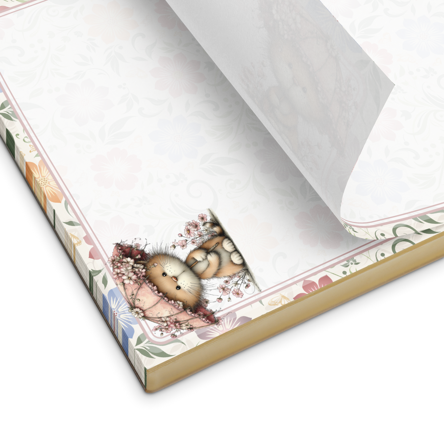 Notepad (Large) | Chintz Revival English Garden Floral Cats Letterhead