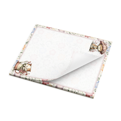 Notepad (Large) | Chintz Revival English Garden Floral Cats Letterhead