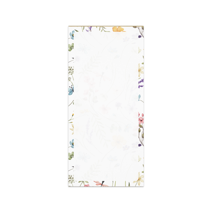 Magnetic Notepad | Boho Floral Border Design