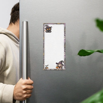 Magnetic Notepad | Halloween Cat Witch