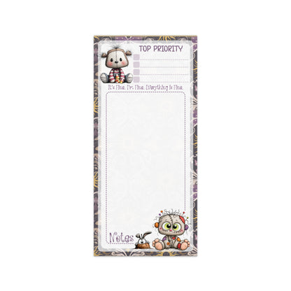 Magnetic Notepad | Everything is Fine Notes Halloween Doll