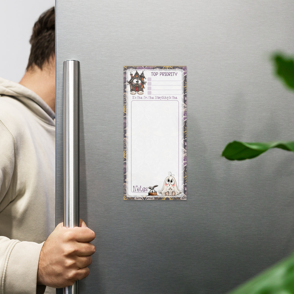 Magnetic Notepad | Everything is Fine Notes Halloween Ghost