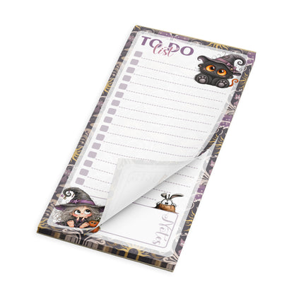 Magnetic Notepad | Halloween Cat Witch To Do List