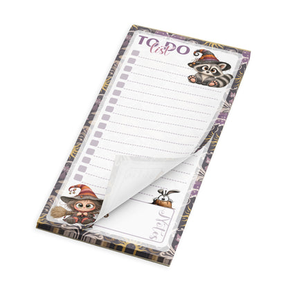 Magnetic Notepad | Halloween Witch Raccoon To Do List