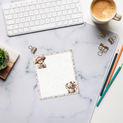 Notepad (Small) | Chintz English Garden Floral Cats