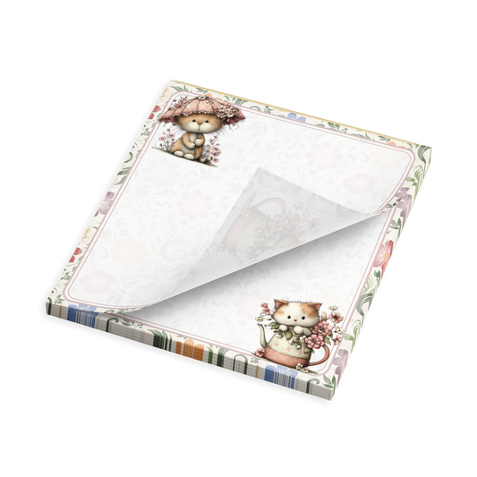 Notepad (Small) | Chintz English Garden Floral Cats