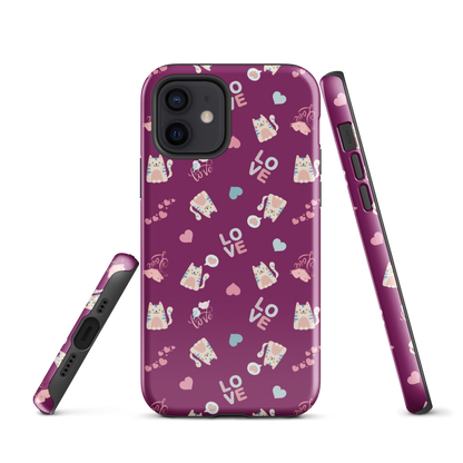 Tough case for iPhone 11, 12, 13, 14, 15, 16, 17 Variations | Kitty Love