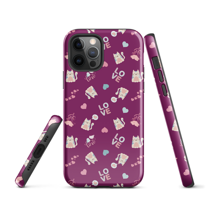 Tough case for iPhone 11, 12, 13, 14, 15, 16, 17 Variations | Kitty Love