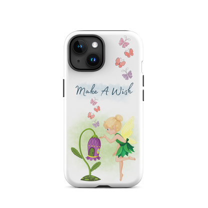 Tough case for iPhone 11, 12, 13, 14, 15, 16 Variations | Make A Wish Green Fairy