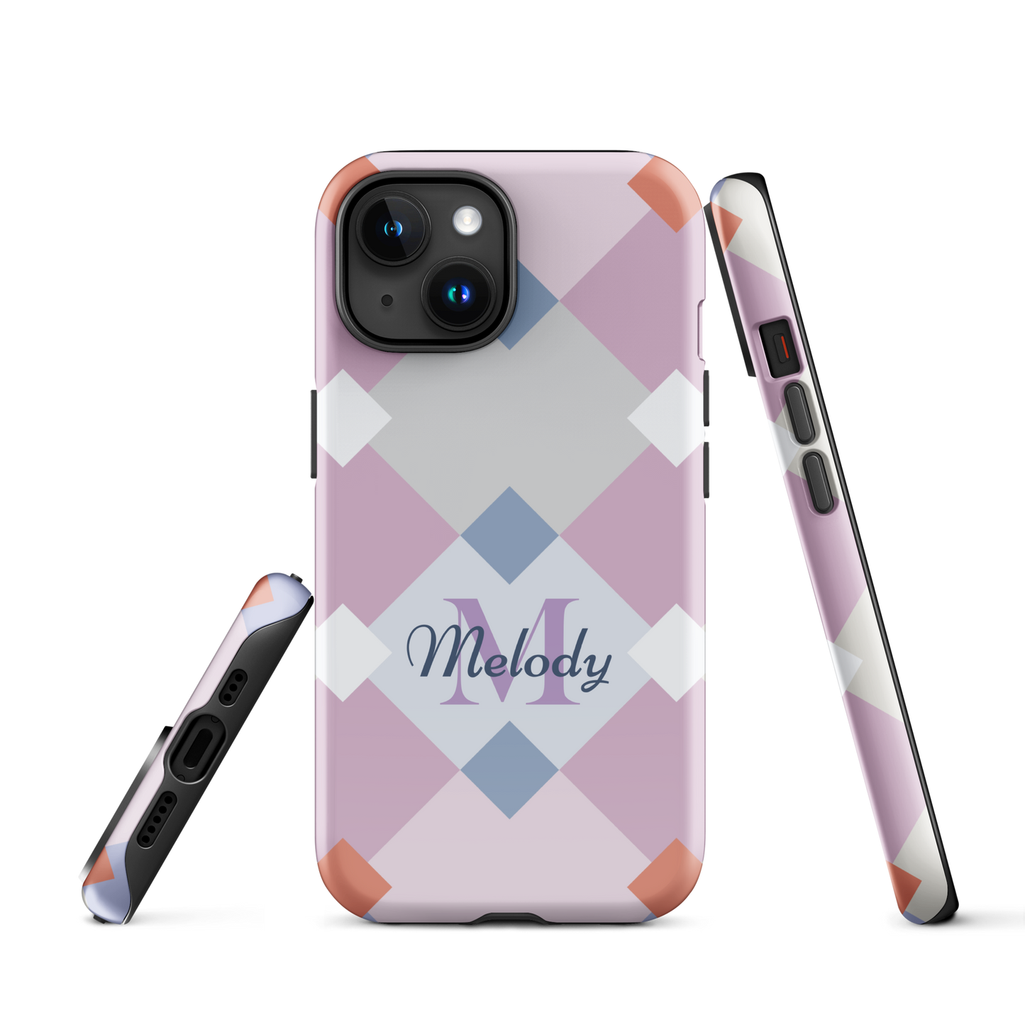 Tough case for iPhone 11, 12, 13, 14, 15 Variations | Personalized Geometric Shaped