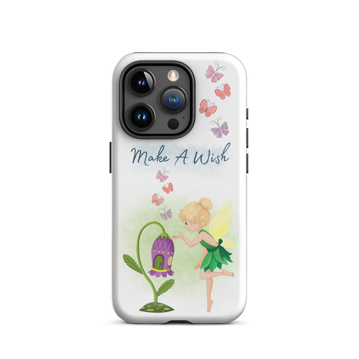 Tough case for iPhone 11, 12, 13, 14, 15, 16 Variations | Make A Wish Green Fairy