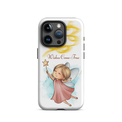 Tough case for iPhone 11, 12, 13, 14, 15 Variations | Wishes Come True - Pink Fairy