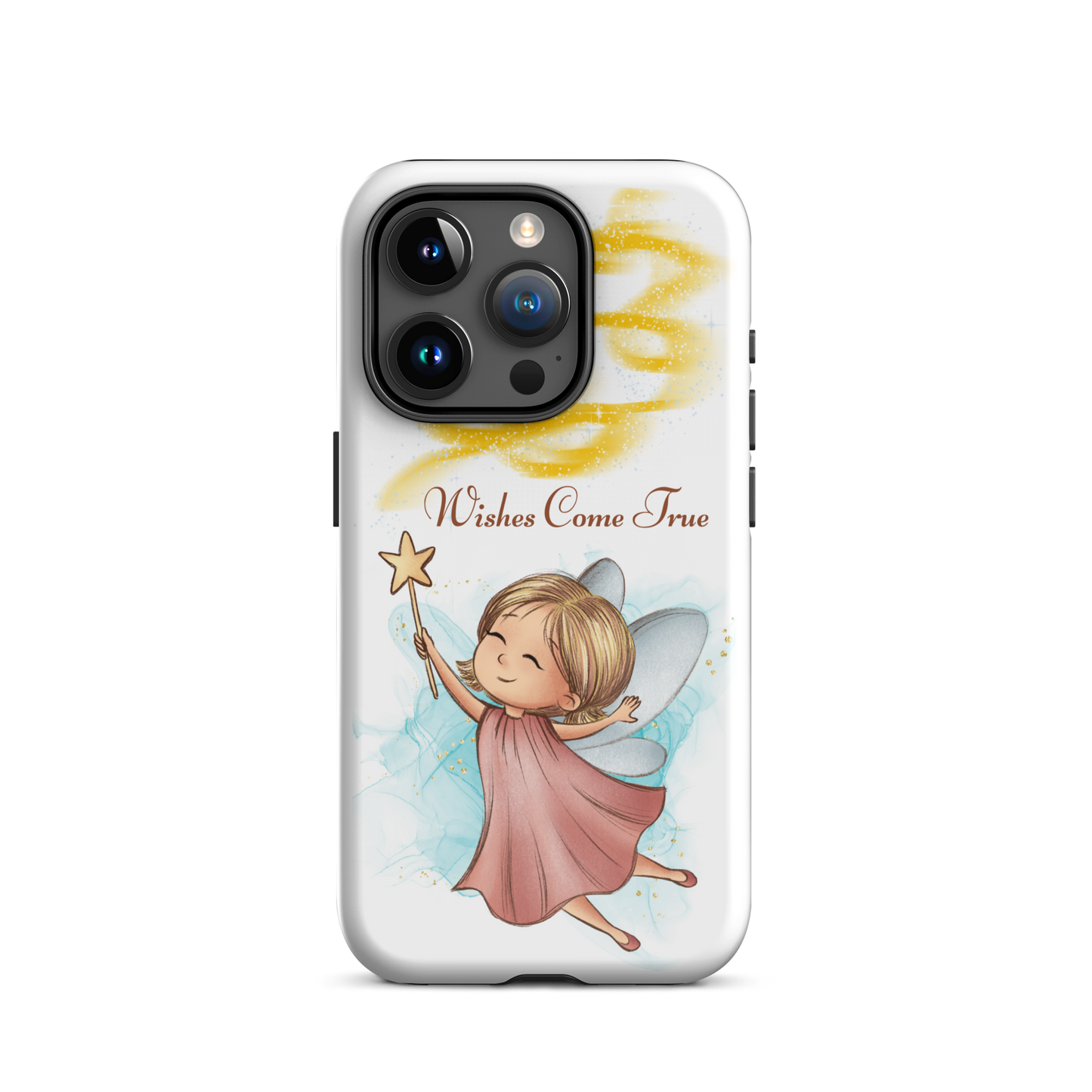 Tough case for iPhone 11, 12, 13, 14, 15, 16 Variations | Wishes Come True - Pink Fairy