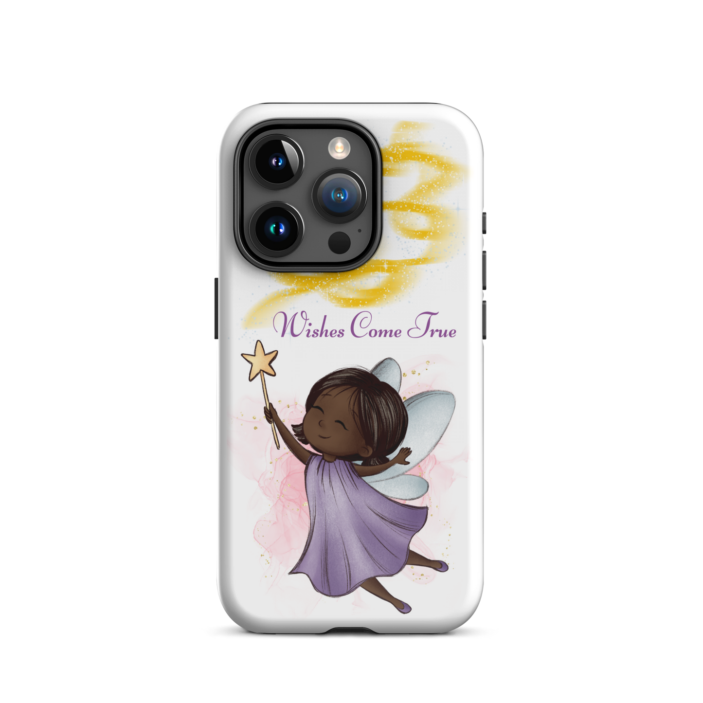 Tough case for iPhone 11, 12, 13, 14, 15, 16 Variations | Wishes Come True - Purple Fairy