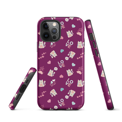 Tough case for iPhone 11, 12, 13, 14, 15, 16, 17 Variations | Kitty Love