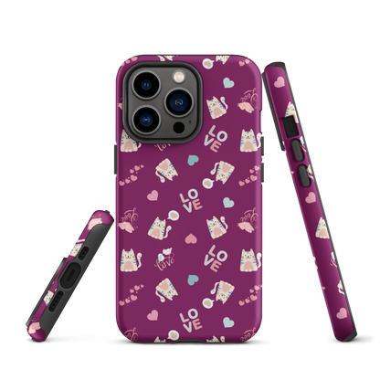 Tough case for iPhone 11, 12, 13, 14, 15, 16, 17 Variations | Kitty Love