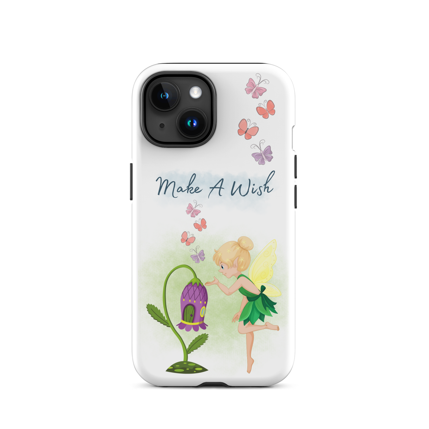 Tough case for iPhone 11, 12, 13, 14, 15, 16 Variations | Make A Wish Green Fairy