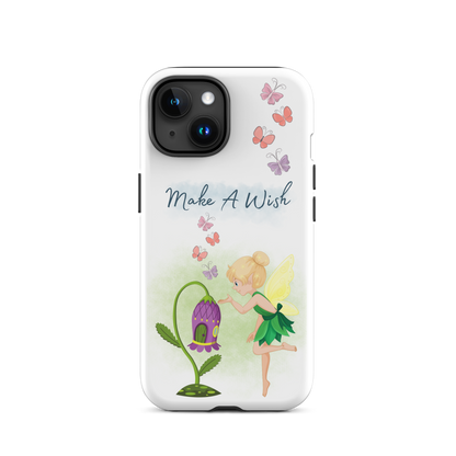 Tough case for iPhone 11, 12, 13, 14, 15, 16 Variations | Make A Wish Green Fairy