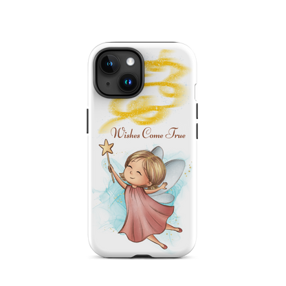 Tough case for iPhone 11, 12, 13, 14, 15, 16 Variations | Wishes Come True - Pink Fairy