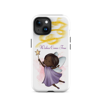 Tough case for iPhone 11, 12, 13, 14, 15, 16 Variations | Wishes Come True - Purple Fairy
