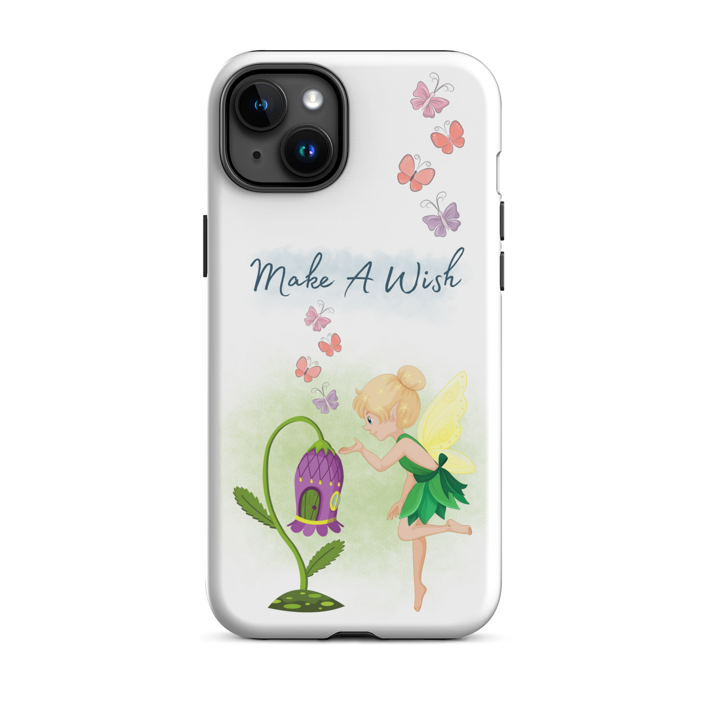 Tough case for iPhone 11, 12, 13, 14, 15, 16 Variations | Make A Wish Green Fairy