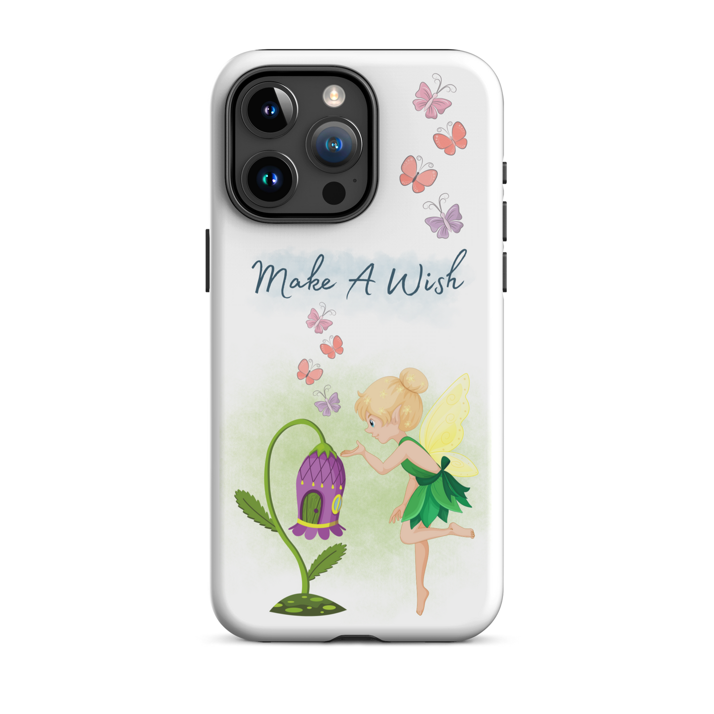 Tough case for iPhone 11, 12, 13, 14, 15, 16 Variations | Make A Wish Green Fairy